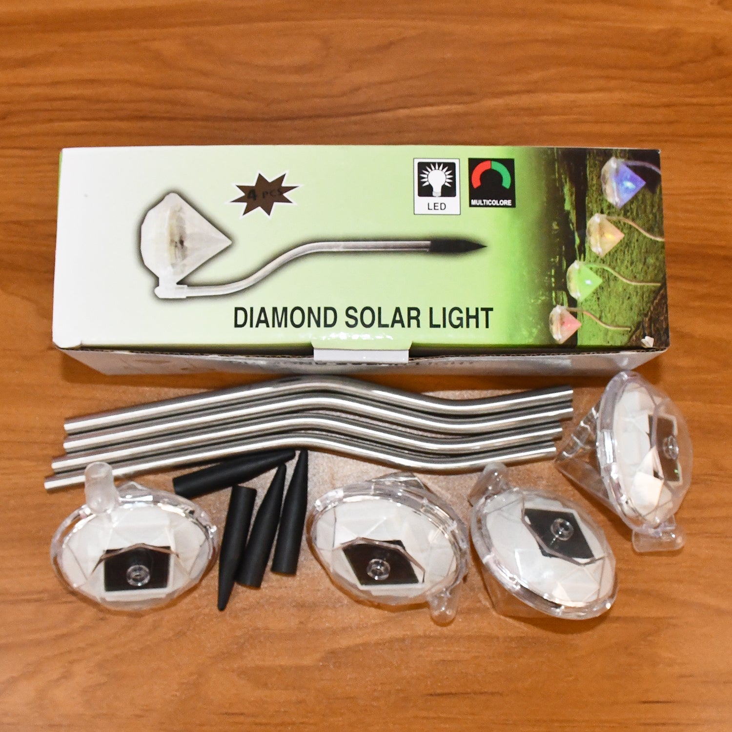 Diamond Shaped Solar Garden Lights (4 Pc) Diamond Shaped Solar Garden Lights (4 Pc)